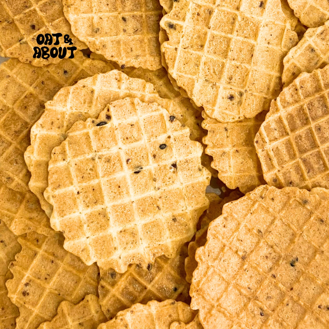 Specialty eggless waffle chips